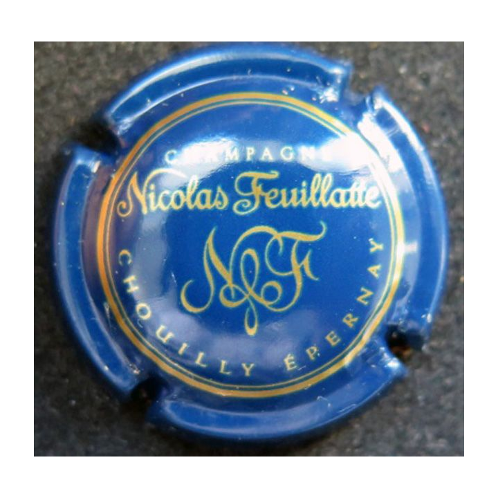 Capsule Muselet bouteille champagne Nicolas Feuillatte n° 30  bleu or