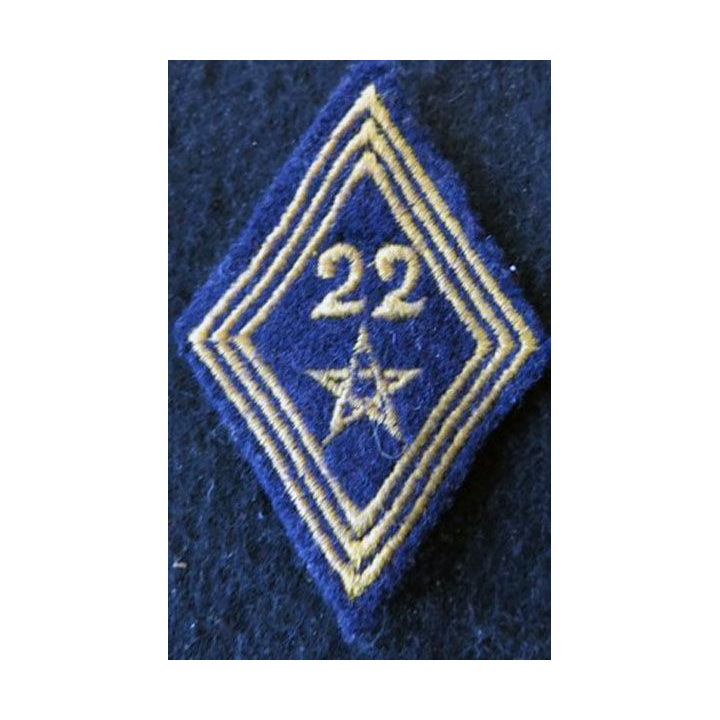 LOSANGE DE BRAS MODÈLE 45 :  modèle troupe 22° régiment de spahis marocain INDO 1954