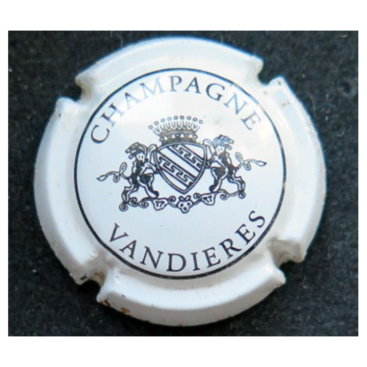 Capsule Muselet de champagne Vandières n° 8 blanc et noir 
