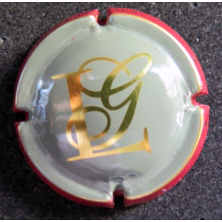 Capsule Muselet de bouteille de champagne Georges Lacombe gris or et rouge