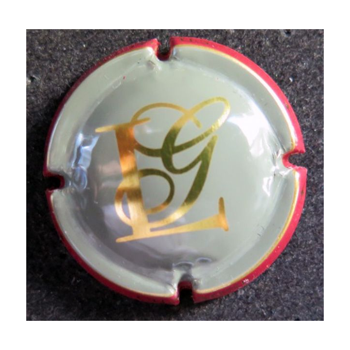Capsule Muselet de bouteille de champagne Georges Lacombe gris or et rouge