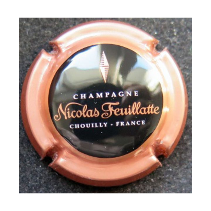 Capsule Muselet champagne Nicolas Feuillatte n° 50b ctr rosé centre noir