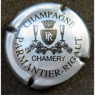 Capsule Muselet de champagne Parmantier Rigaut n° 8d gris et noir