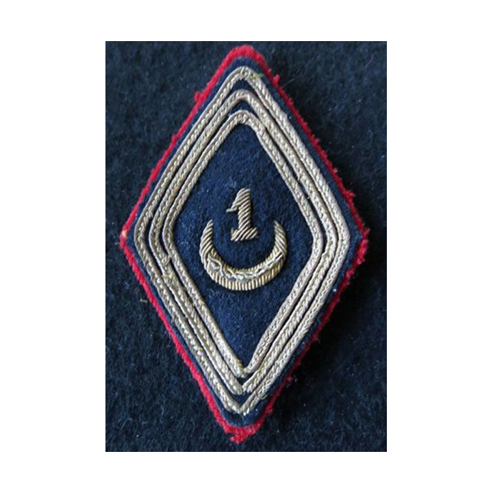 LOSANGE DE BRAS MODÈLE 45 :  modèle sous officiers 1° régiment de spahis algériens Médéa 1946 cannetille