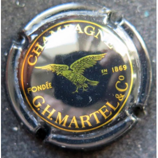 Capsule Muselet de bouteille de champagne MARTEL G. H. n° 26 Noir et Or