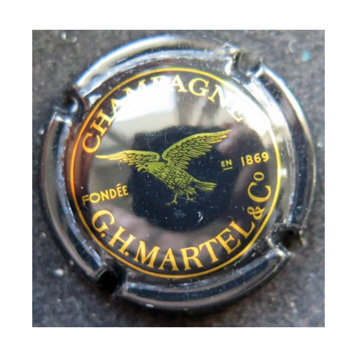Capsule Muselet de bouteille de champagne MARTEL G. H. n° 26 Noir et Or