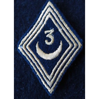 LOSANGE DE BRAS MODÈLE 45 :  modèle troupe 3° régiment de spahis algériens FFA avant 1964 variante