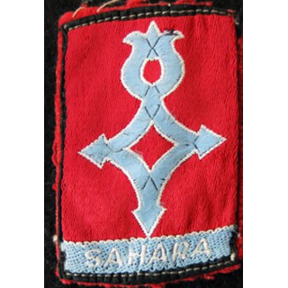 GRANDES UNITÉS : insigne de bras en tissu des troupes sahariennes AFN 1960