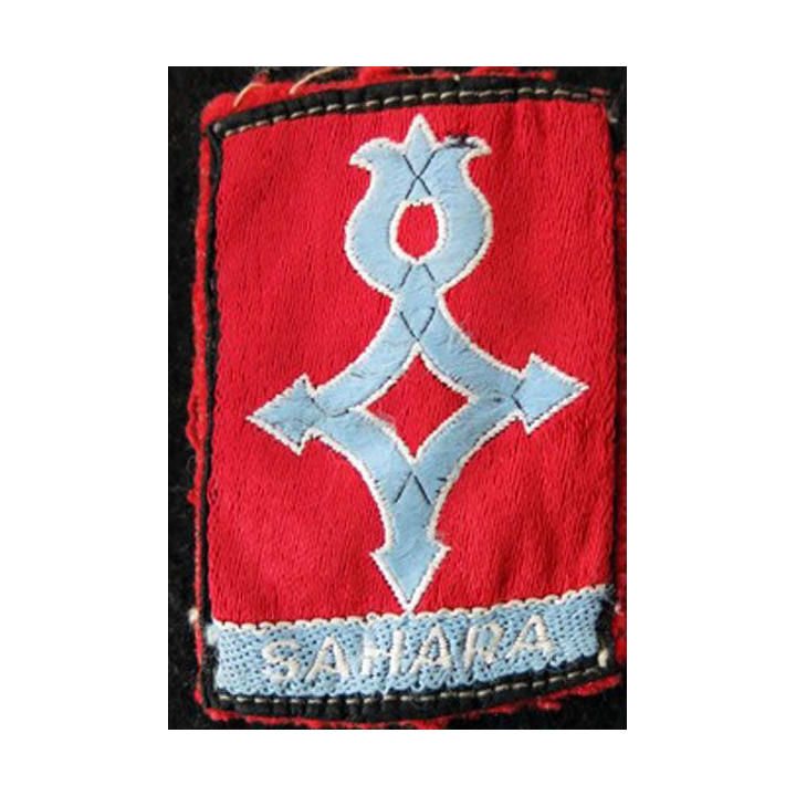 GRANDES UNITÉS : insigne de bras en tissu des troupes sahariennes AFN 1960