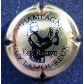 Capsule Muselet de bouteille de champagne Guy Lamoureux or et noir 