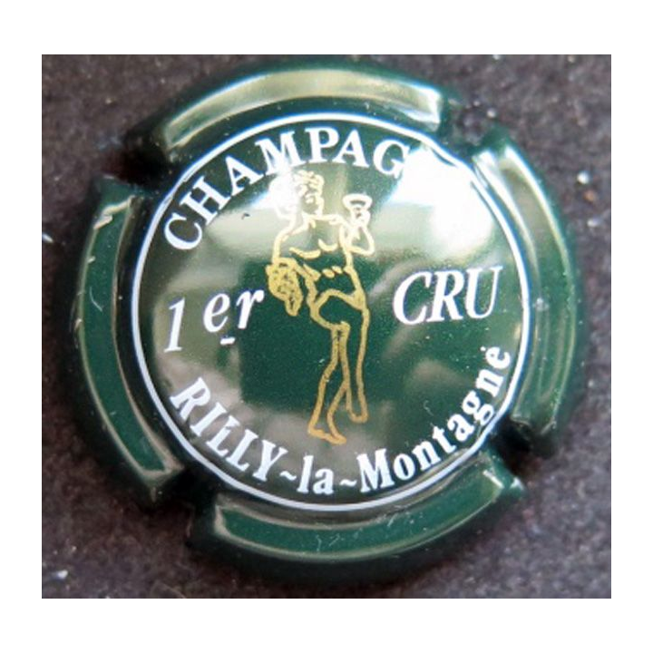 Muselet champagne Rilly-la-Montagne n° 10 vert angelot or 1er cru