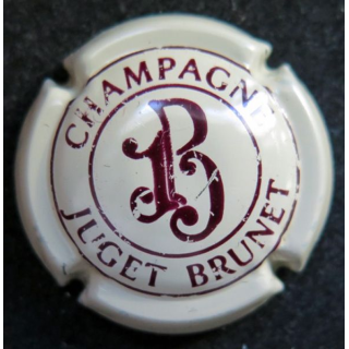 Capsule Muselet bouteille champagne Juget-Brunet n° 1 crème Bordeaux