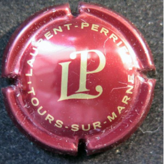 Capsule Muselet de champagne Laurent-Perrier n° 56 Bordeaux et or