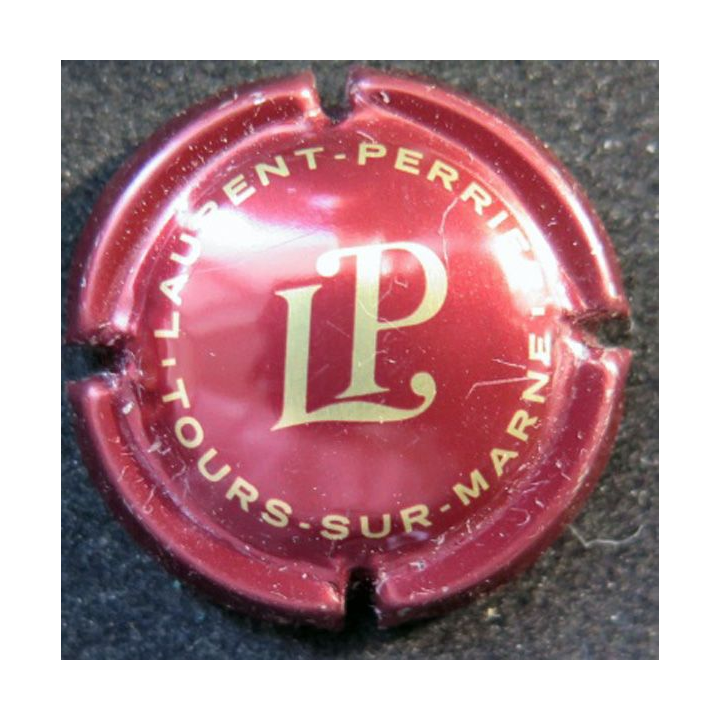 Capsule Muselet de champagne Laurent-Perrier n° 56 Bordeaux et or