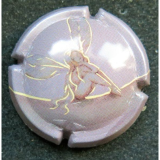 Capsule Muselet de champagne Demoiselle de Vranken n° 38 fond gris violet