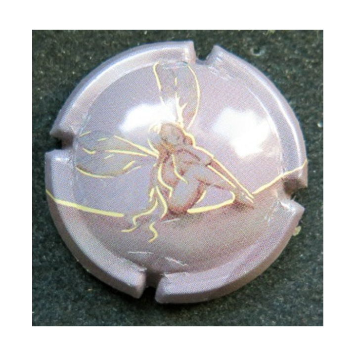 Capsule Muselet de champagne Demoiselle de Vranken n° 38 fond gris violet