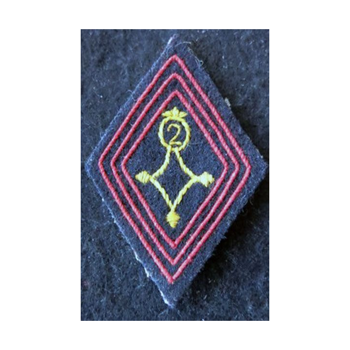 LOSANGE DE BRAS MODÈLE 45 : modèle troupe 2° compagnie saharienne d'infanterie 1958