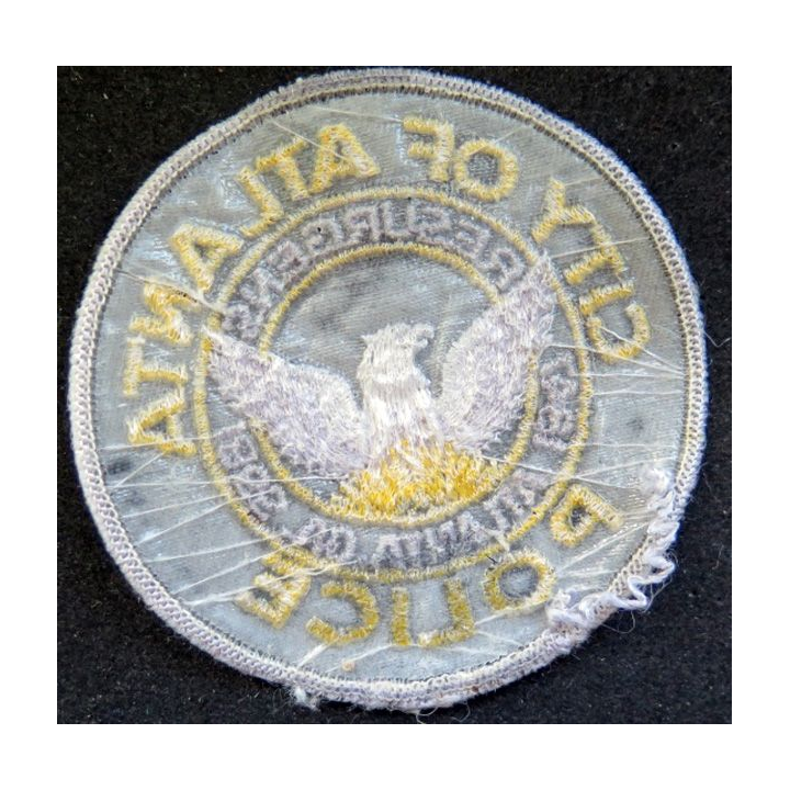 USA : US patch tissu Police City of Atlanta 8 cm diamètre tâché