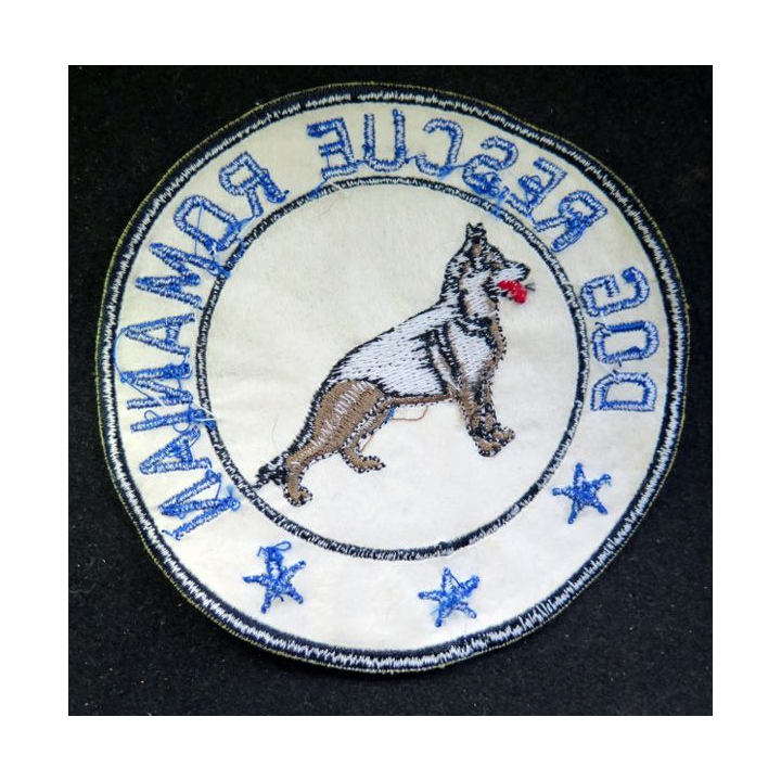 Roumanie patch tissu dog rescue romania 11 cm