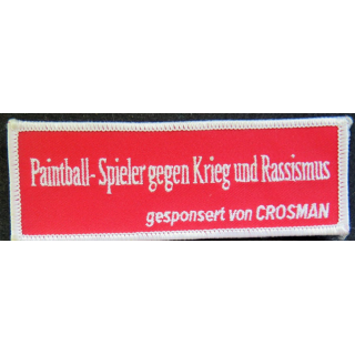 patch Paintball Spieler gegen krieg rassismus gesponsert von Crosman