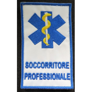 insigne tissu des ambulances italiennes soccorritore professionale  6 x 10 cm
