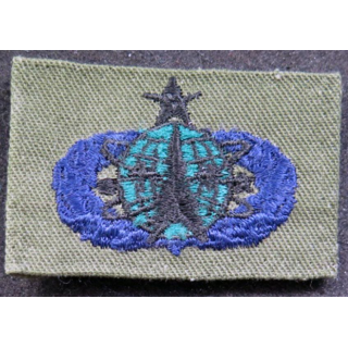 USA : insigne tissu brevet de défense cosmique basse visibilité 5,5 x 3,5 cm