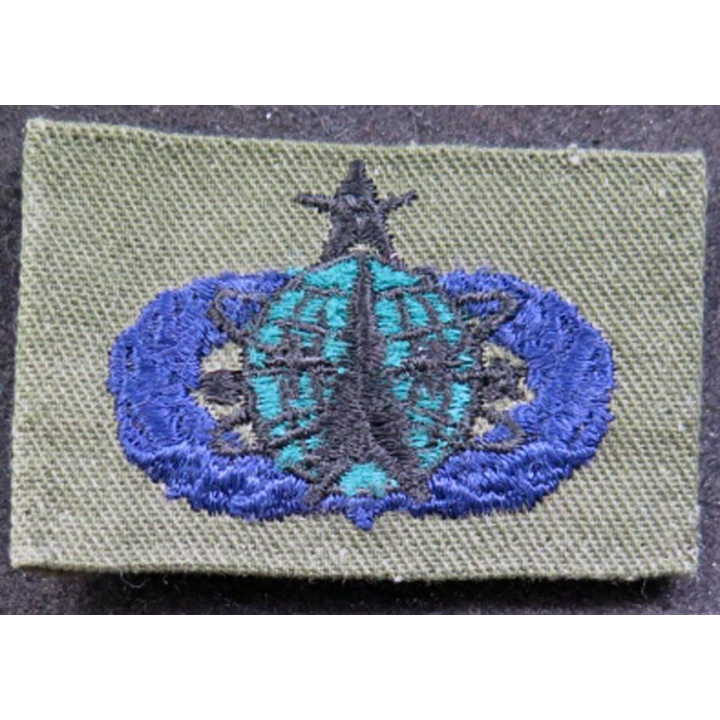 USA : insigne tissu brevet de défense cosmique basse visibilité 5,5 x 3,5 cm
