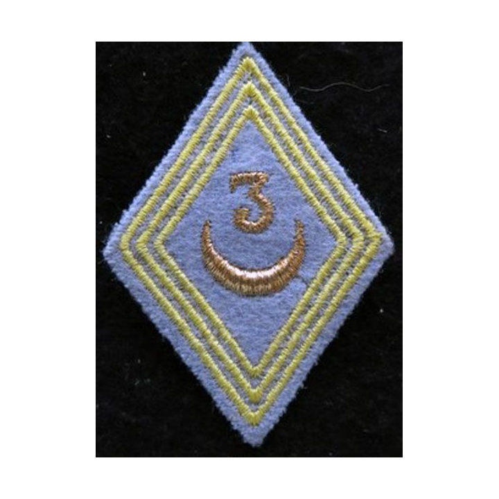 LOSANGE DE BRAS MODÈLE 45 : modèle sous officiers 3° régiment de tirailleurs algériens laminette AFN