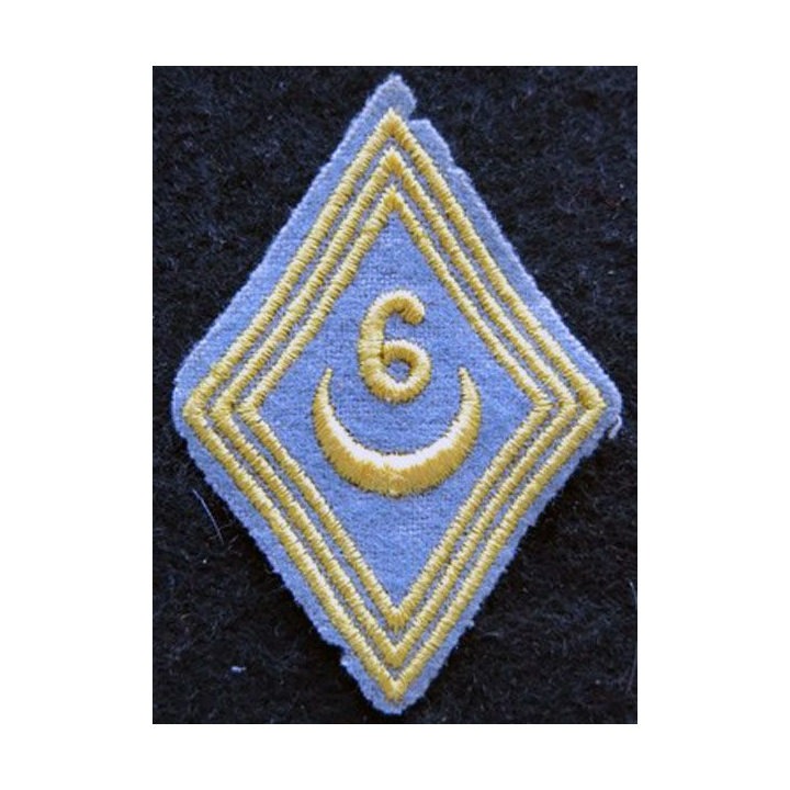 LOSANGE DE BRAS MODÈLE 45 : modèle troupe bataillon mobile du 6° régiment de tirailleurs algériens INDO