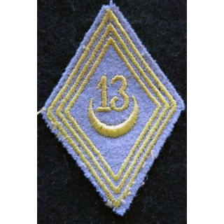 LOSANGE DE BRAS MODÈLE 45 : modèle troupe du 13° régiment de tirailleurs algériens FFA 1957