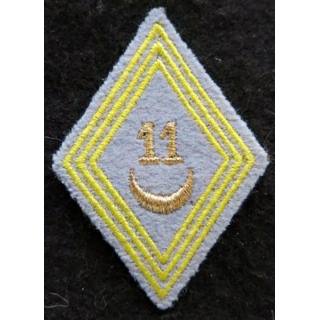 LOSANGE DE BRAS MODÈLE 45 : modèle sous officiers 11° régiment de tirailleurs algériens AFN 1954
