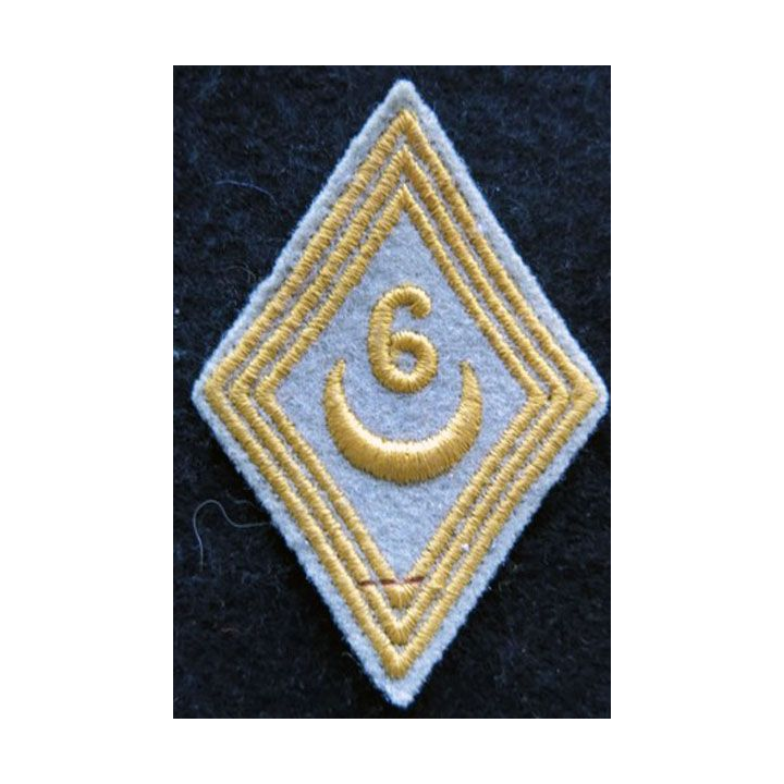 LOSANGE DE BRAS MODÈLE 45 : modèle troupe bataillon mobile du 6° régiment de tirailleurs algériens INDO