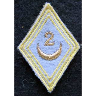 LOSANGE DE BRAS MODÈLE 45 : modèle sous officiers 2° bataillon de tirailleurs algériens laminette AFN 1954