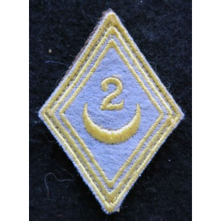 LOSANGE DE BRAS MODÈLE 45 : modèle troupe bataillon de marche du 2° régiment de tirailleurs algériens INDO