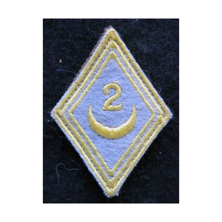 LOSANGE DE BRAS MODÈLE 45 : modèle troupe bataillon de marche du 2° régiment de tirailleurs algériens INDO