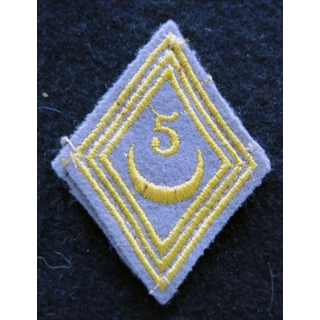 LOSANGE DE BRAS MODÈLE 45 : modèle troupe 5° régiment de tirailleurs algériens AFN
