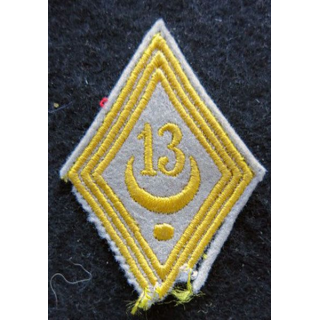 LOSANGE DE BRAS MODÈLE 45 : modèle troupe 3° compagnie du 13° régiment de tirailleurs algériens FFA 1953