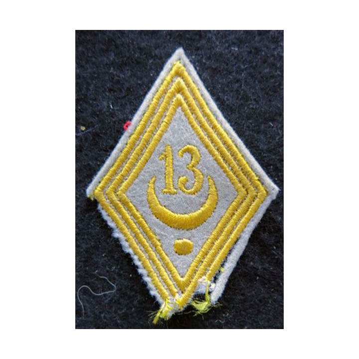 LOSANGE DE BRAS MODÈLE 45 : modèle troupe 3° compagnie du 13° régiment de tirailleurs algériens FFA 1953