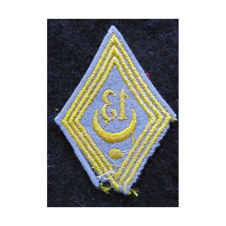 LOSANGE DE BRAS MODÈLE 45 : modèle troupe 3° compagnie du 13° régiment de tirailleurs algériens FFA 1953