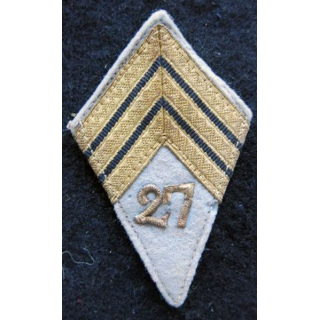 LOSANGE DE BRAS MODÈLE 45 : sergent chef du 27° bataillon de tirailleurs algériens INDO 1949