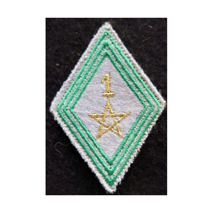 LOSANGE DE BRAS MODÈLE 45 : modèle sous officiers du 1° régiment de tirailleurs marocains (laminette)