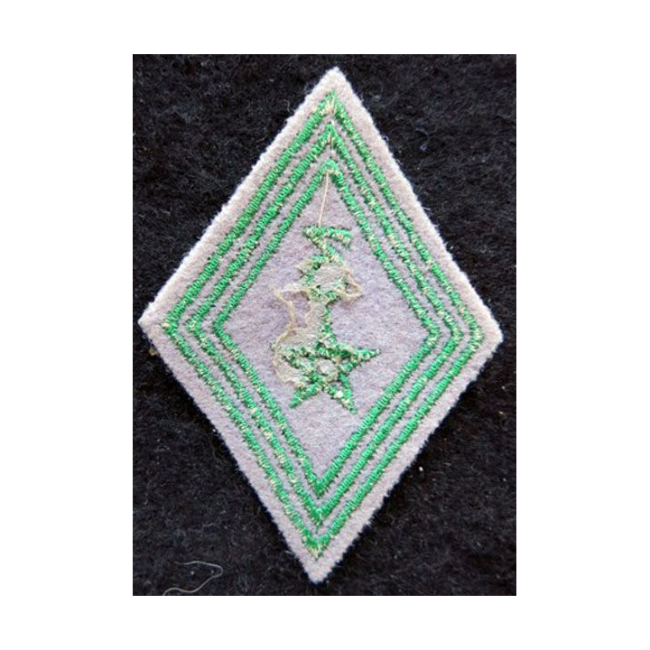 LOSANGE DE BRAS MODÈLE 45 : modèle troupe 2° bataillon du 3° régiment de tirailleurs marocains 1948-1954 INDO