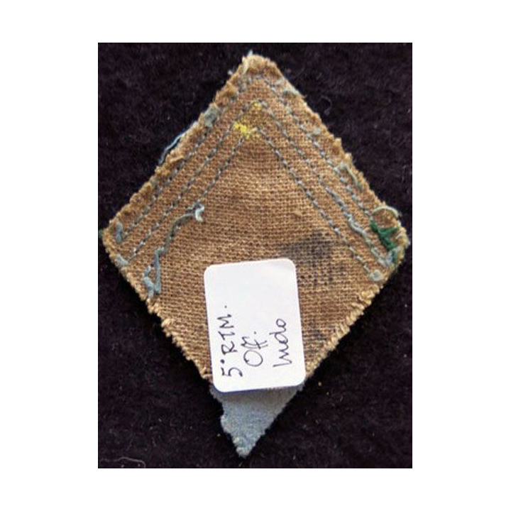 LOSANGE DE BRAS MODÈLE 45 : modèle officier du 5° régiment de tirailleurs marocains cannetille INDO