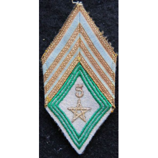 LOSANGE DE BRAS MODÈLE 45 : sergent major du 5° régiment de tirailleurs marocains 1955 AFN