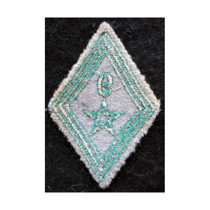 LOSANGE DE BRAS MODÈLE 45 : modèle troupe du 9° régiment de tirailleurs marocains 1954