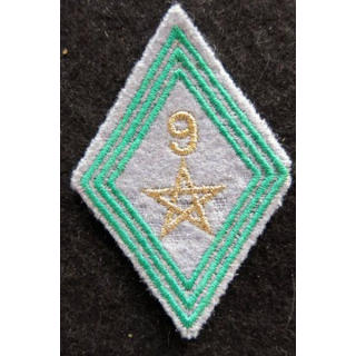LOSANGE DE BRAS MODÈLE 45 : modèle cadres du 9° régiment de tirailleurs marocains 1954