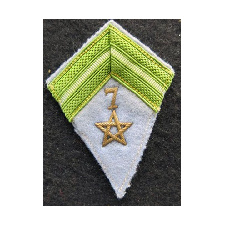 LOSANGE DE BRAS MODÈLE 45 : modèle précoce caporal du bataillon de marche du 7° régiment de tirailleurs marocains INDO