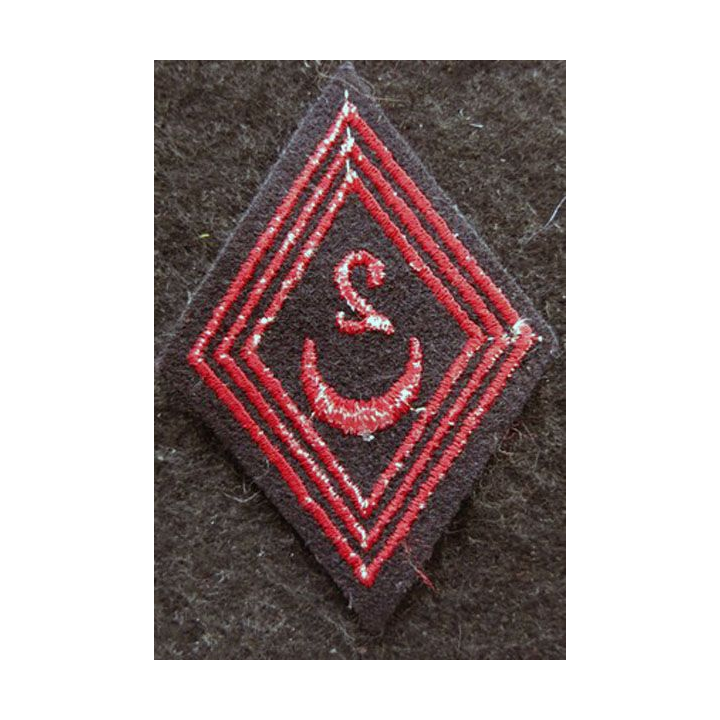 LOSANGE DE BRAS MODÈLE 45 : modèle troupe 2° régiment de Zouaves 1950 AFN