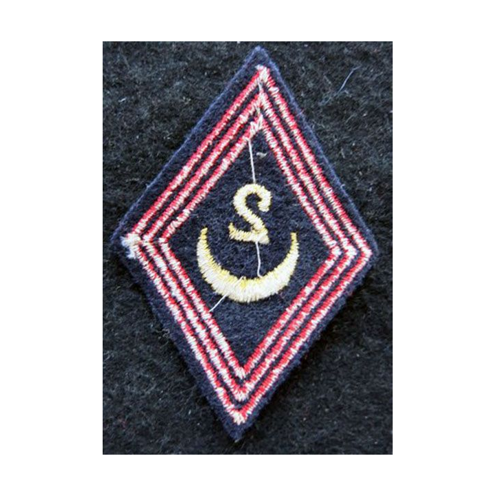 LOSANGE DE BRAS MODÈLE 45 : modèle sous officiers 2° régiment de Zouaves 1950 AFN