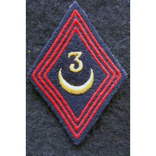 LOSANGE DE BRAS MODÈLE 45 : modèle sous officiers 3° régiment de Zouaves 1952 AFN